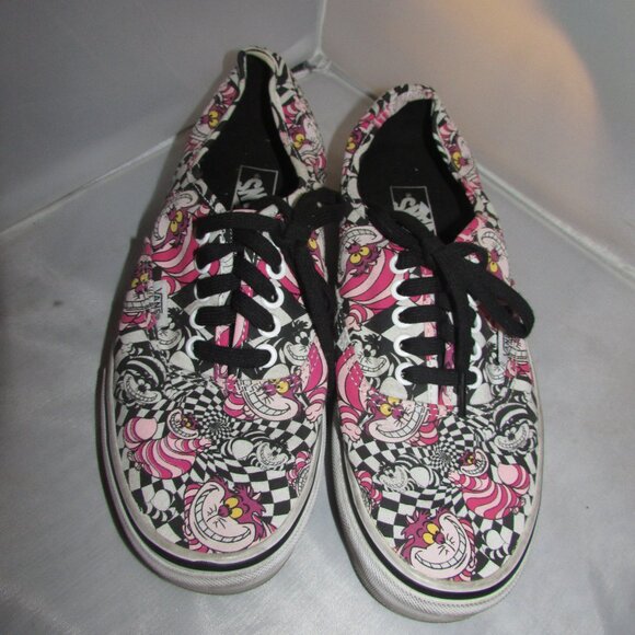 Vans Disney Alice in Wonderland Chesire Cat Men 7.5 Women 9.0 Used As Is - Picture 1 of 6
